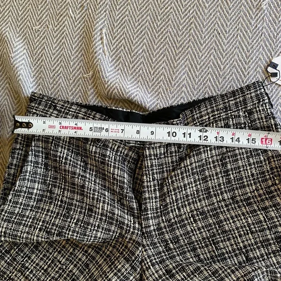 Sebastian Cruz Couture Bouclé Tweed Trousers Slim Black White Men 32x28 Designer